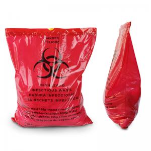 Buy cheap 76.6cm*60.5cm LDPE HDPE Medical Waste Bags For Hospital Biohazard product