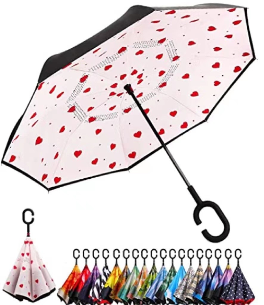 Buy cheap BSCI 23 Inch Fiberglass Frame Double Layer Inverted Umbrella product