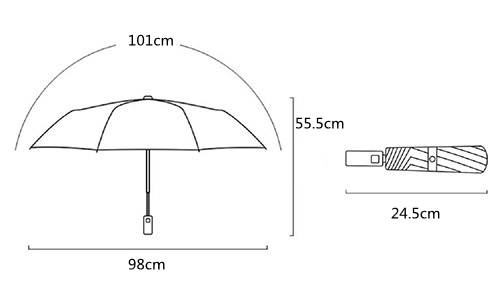 Comic Print Sun Protection Umbrella Portable Folding Compact Umbrella