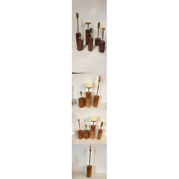 Customized Sizes Antique Brass Silver Plated Iron Candlestick Holders for Event Party