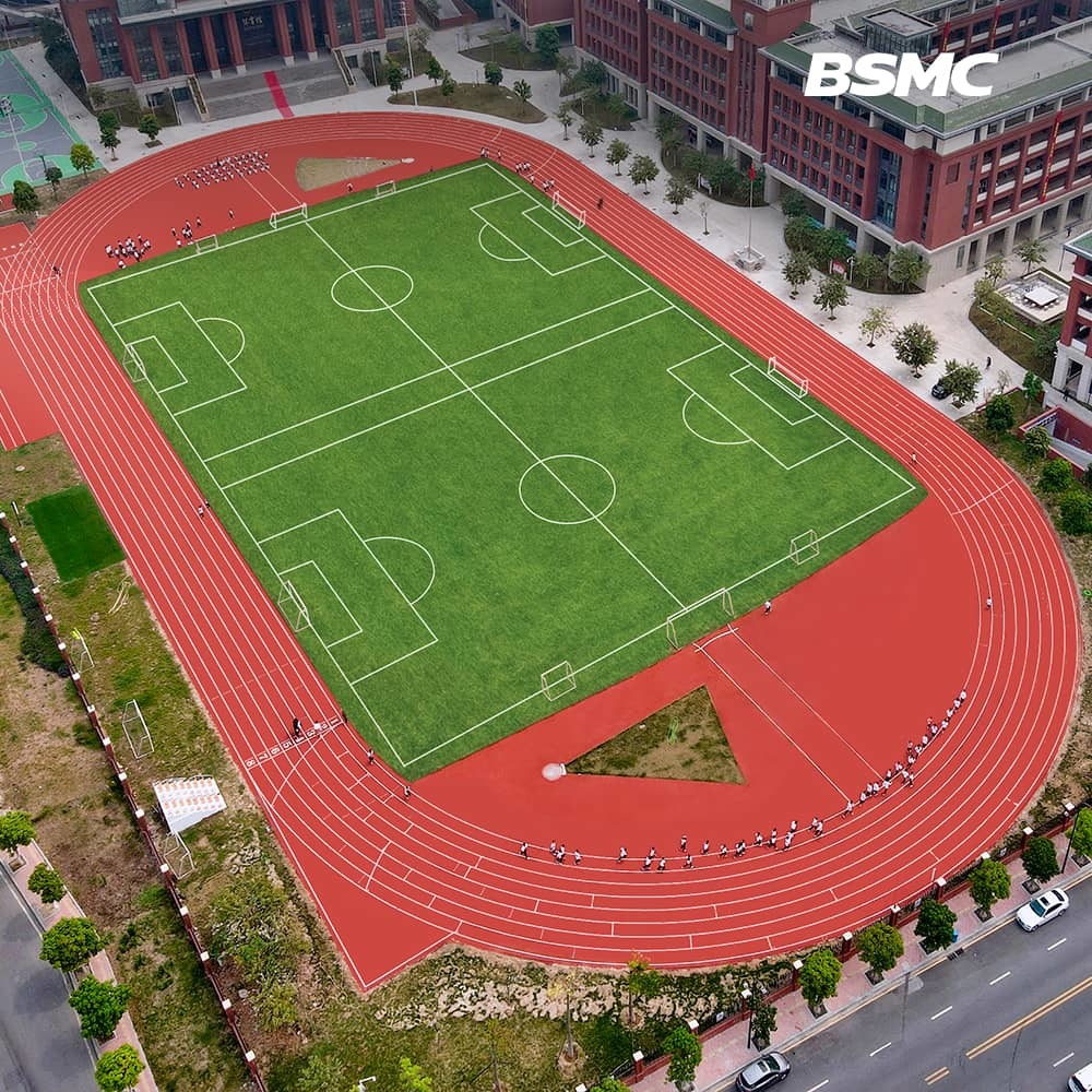 13mm Spray Coat System Running Track Material World Athletics Certified Permeable Synthetic Track for Sports Center