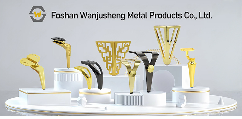 Rectangular Simple Metal Furniture Legs Support Feet for TV Cabinets and Sofas Hardware Accessories