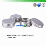 50ml Cosmetic Packaging Face Body Care Cream Empty Aluminum Container Jars