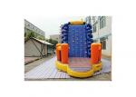 Durable 0.55mm PVC Inflatable Floating Rock Climbing Wall For Kids