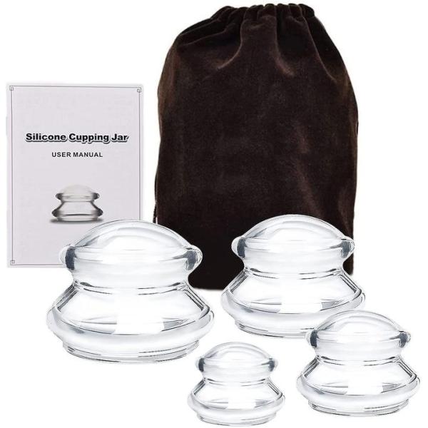 Silicone Suction Vacuum Massage Therapy Cups Set For Cellulite Reduction