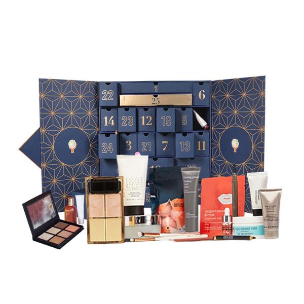 Cardboard C2S artpaper Custom Advent Calendar Box Christmas Gift