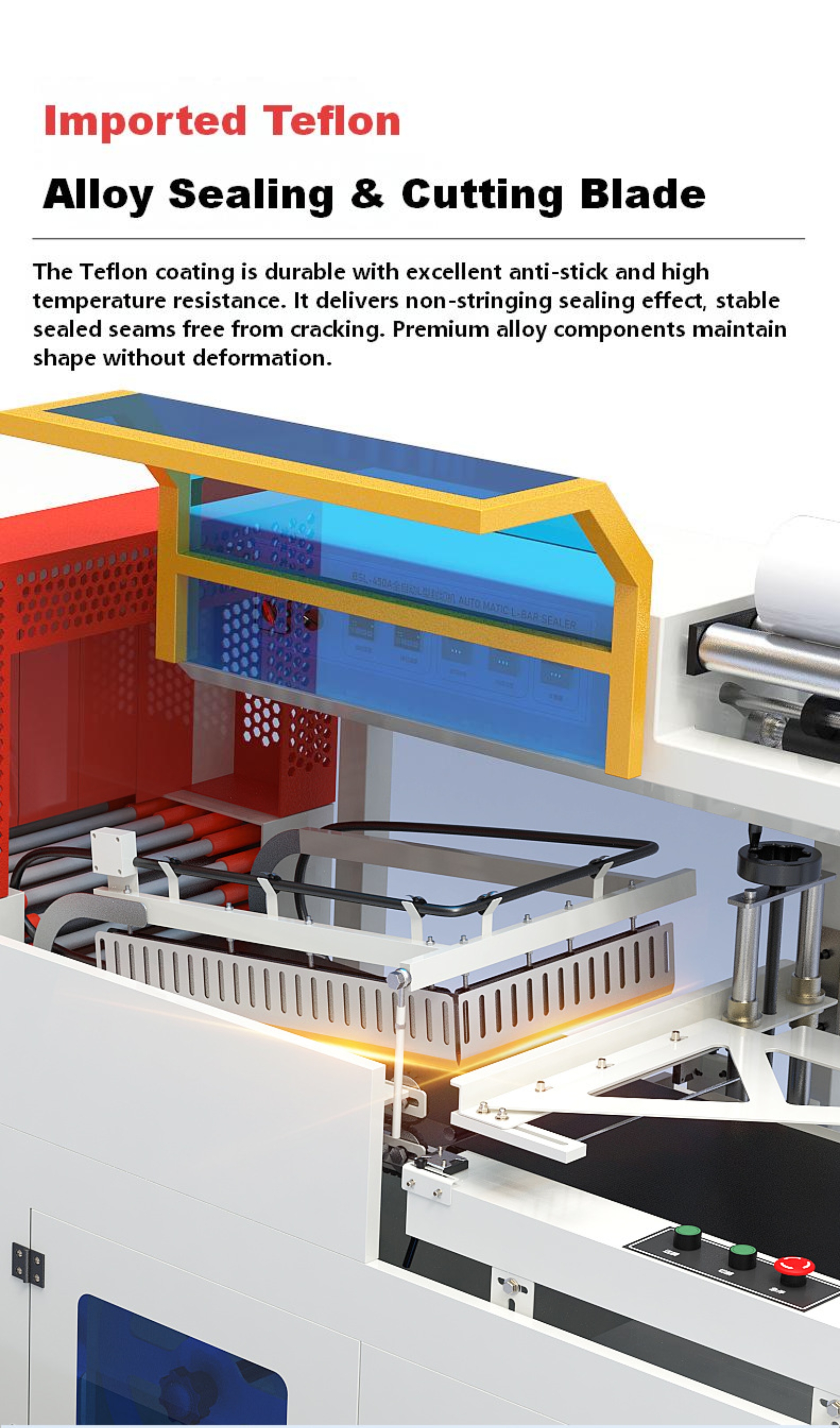 Fully Automatic L-Type Sealing and Cutting Heat Shrink Wrapping Machine With 1.5m Tunnel for packaging lines
