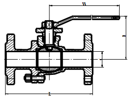2PC Stainless Flanged Ball Valve API 608 Floating Type With Mounting