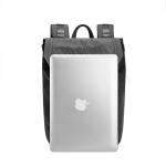 PU Leather Travel Men Business Backpack With Physiological Curve Back