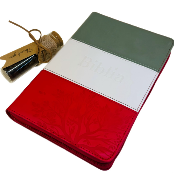 Custom Printed PU Cover Bible -zipper binding type，with thumb index