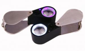 Buy cheap Double Color of UV Light and White Light Jewelers Magnifying Glass with Magnification of 10X product