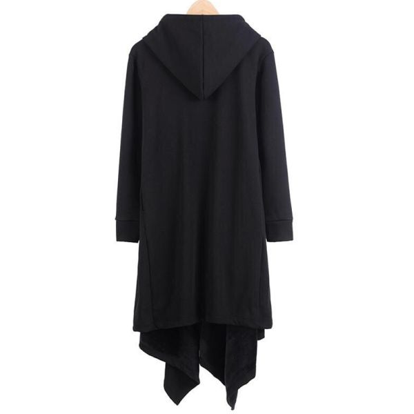 Eden Unisex Solid Winter Hoodie Comfortable Fit Windproof Breathable Spade Cloak Alleviate Anxiety