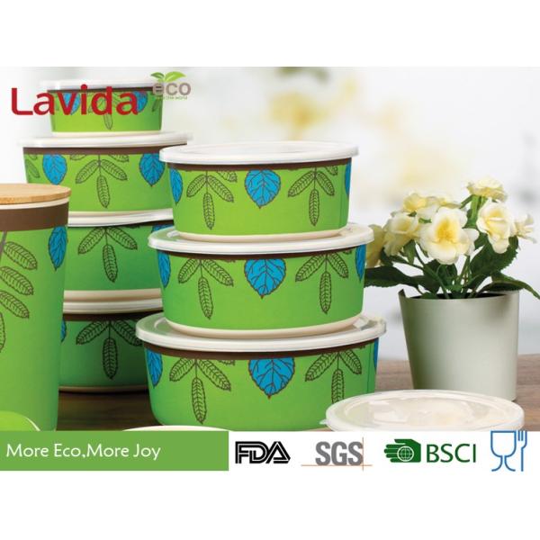 Recycled Durable Eco Bamboo Fiber Storage Box 5-PC Set With See - Through Lid