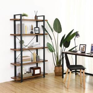 Bookshelf with 5 Layers, Industrial Style Bookshelf, Home Office Bookshelf,