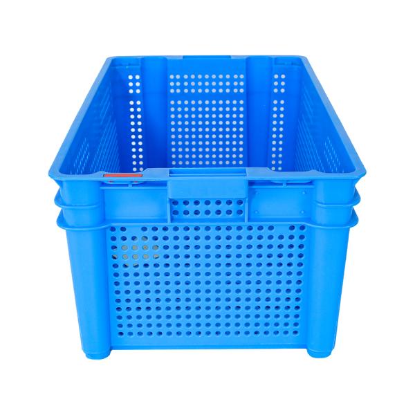 Customized Logo Mesh Kitchen Plastic Dislocation Basket for Stackable Fruit Storage