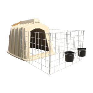 Buy cheap 2200*1500*1550mm Outdoor Plastic Calf Hutch With 8L Feeding Bucket Hygienic Material product
