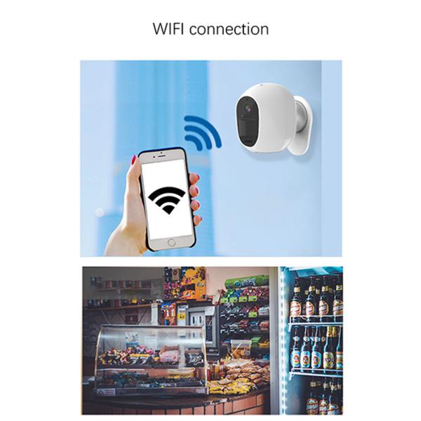 Tuya WIFI White Security Camera Solar Charge 1080P Home Surveillance Support Night Vision PIR Motion Detect(TY-S2-P01)