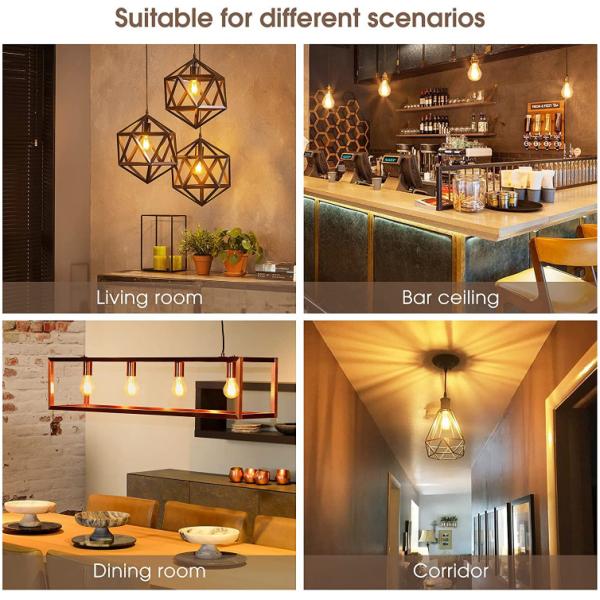 E27 240V Spiral LED Filament Bulb A60 , 4w Soft White Vintage Light Bulbs 220V