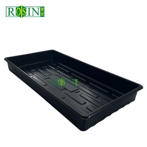 4 seedling trays in a group Clamshell foldable plant/flower horticultural black plastic PET germination container