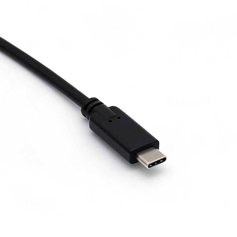 Customize USB2.0 Type-C Right/Left angle with screw lock type Male to Type-C Straight type Male PVC Jacket Cable with 3A Fast Charging
