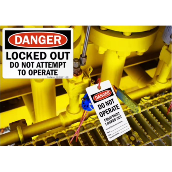 Custom Do Not Operate Locked Out Tag Vinyl Plastic Self-Laminating 2-Sided Danger Safety Tags With Photo And Grommet Eyelet