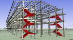 Prefabricated Light Weight Workshop Steel Structure For 4 Storey Dormitory