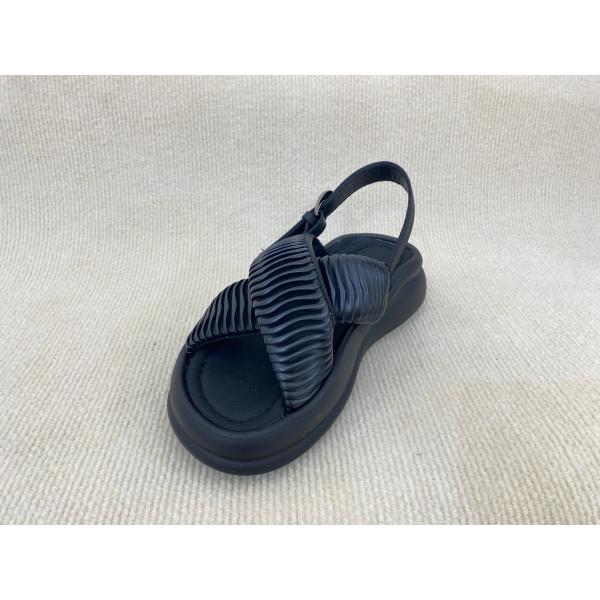 Flat Heel Women Black Flip Flops For Beach Pool Summer Black Platform Flip Flops