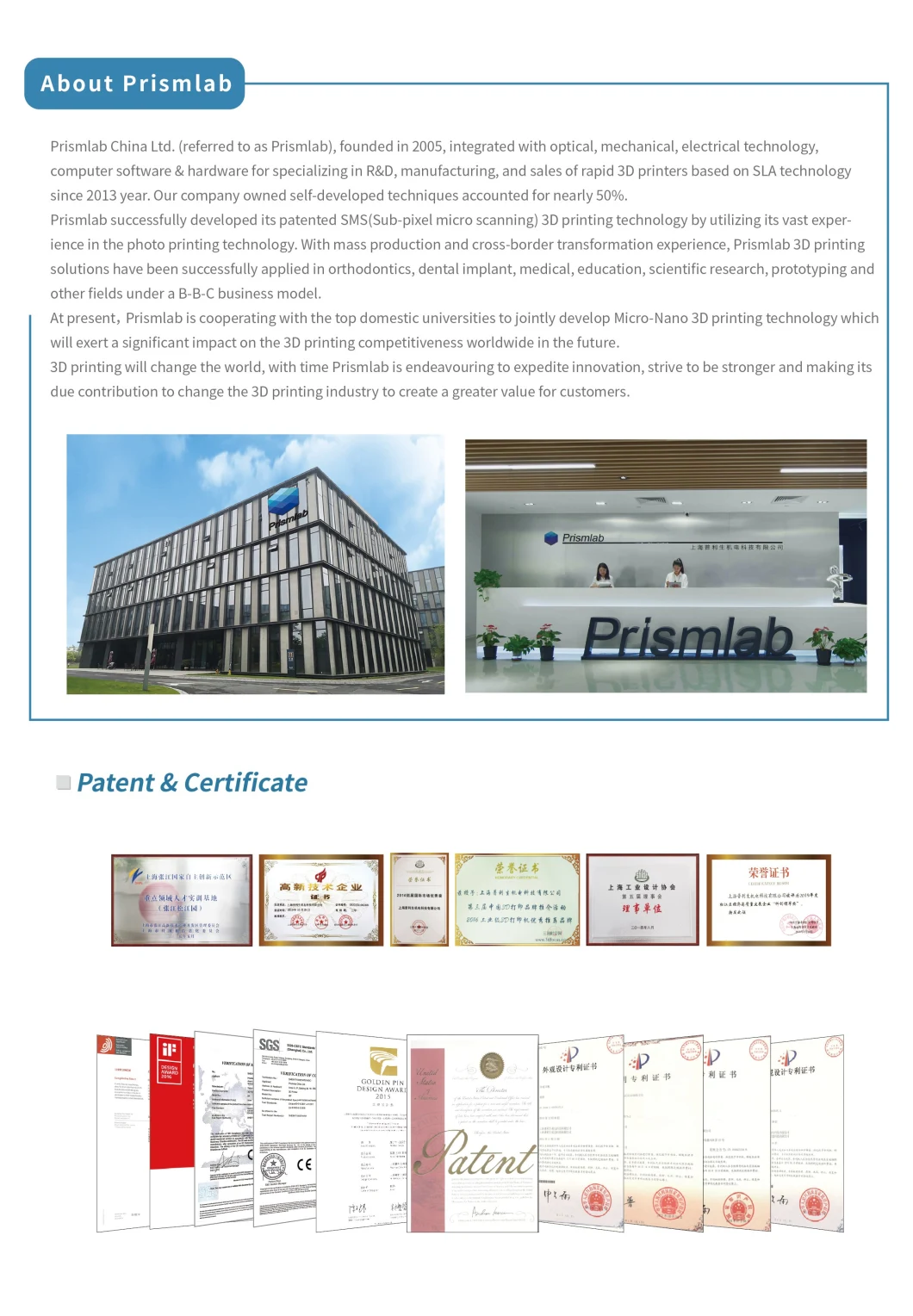 Rapid 400D High Precision SLA 3D Printer Fast Printing Speed Output Over 1kg/H