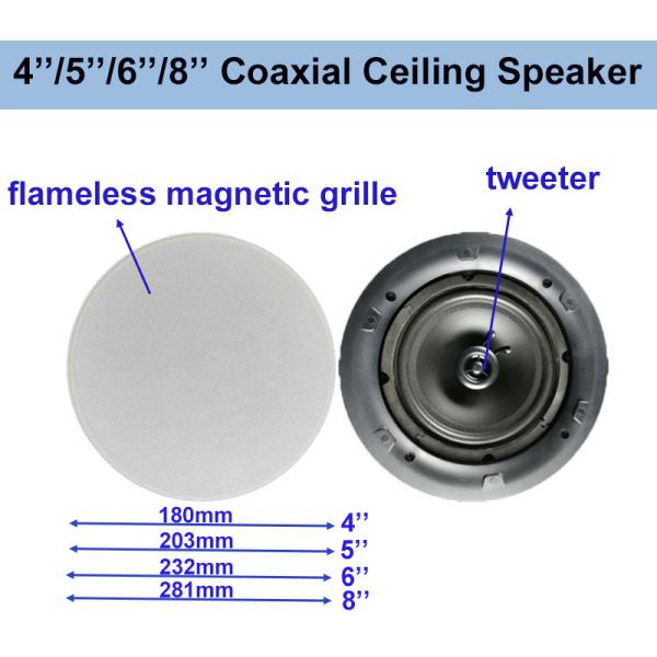 5'' 20w/10w/5w Magnetic Frameless Ceiling Speaker Passive Ceiling Speaker Premium Sound OEM ODM