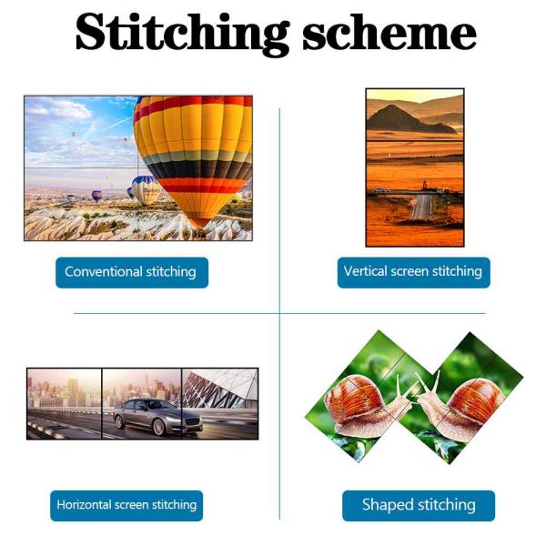 700nits 3x3 Lcd Video Wall Screen 65in Seamless Splicing