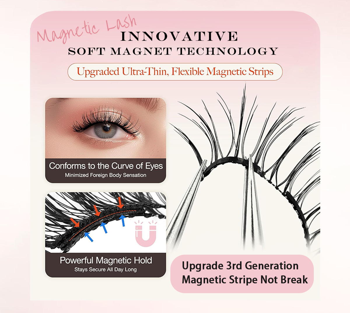 Soft Custom Magnetic Lashes For Asian Eyes Short Lash Line False Eyelashes Petite