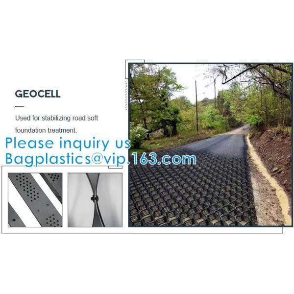 Plastic Hdpe Cellular Textured Gravel Stabilizer Typar Geocell Recycled Plastic Pavers Textured Perforated Driveway