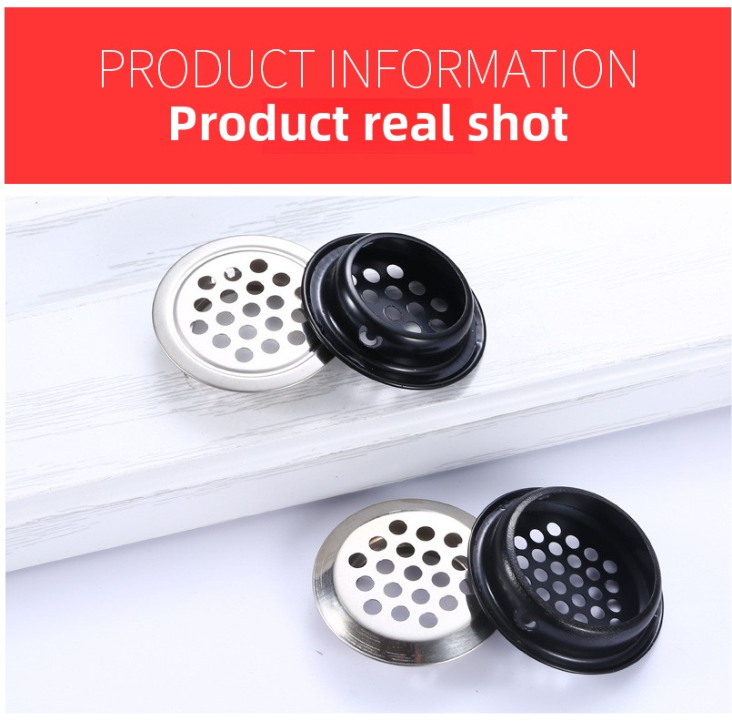 Double-Sided Stainless Steel Durable Modern Design Ventilation Mesh Plug for Living Room Wardrobe Cabinet Exhaust Ventilation
