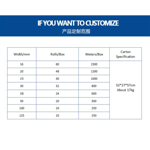 Hook and loop strap in various sizes
