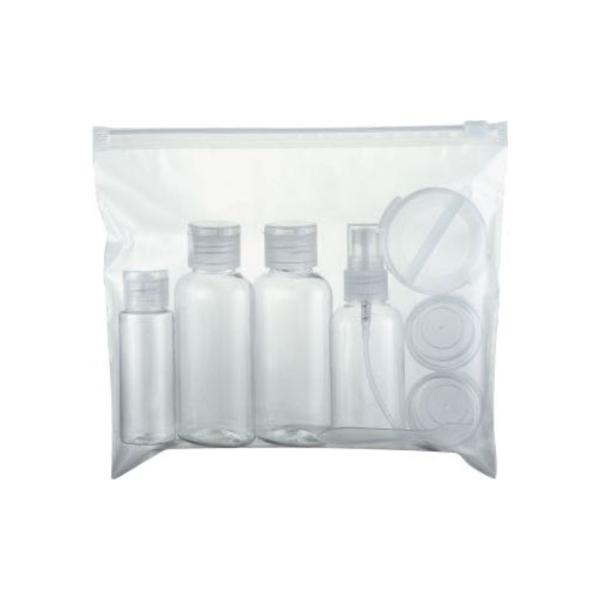PP Plastic Material Airplane Size Empty Bottles and Jars for Personal Care Travel Kit