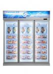 3 Doors Upright Commercial Display Freezer -22°C Fan Cooling With Automatic