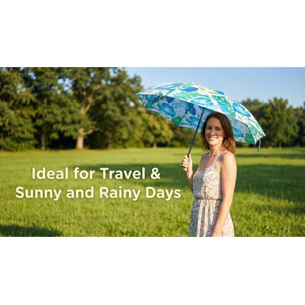 Ladies 3 Fold Umbrella Full Color Printed