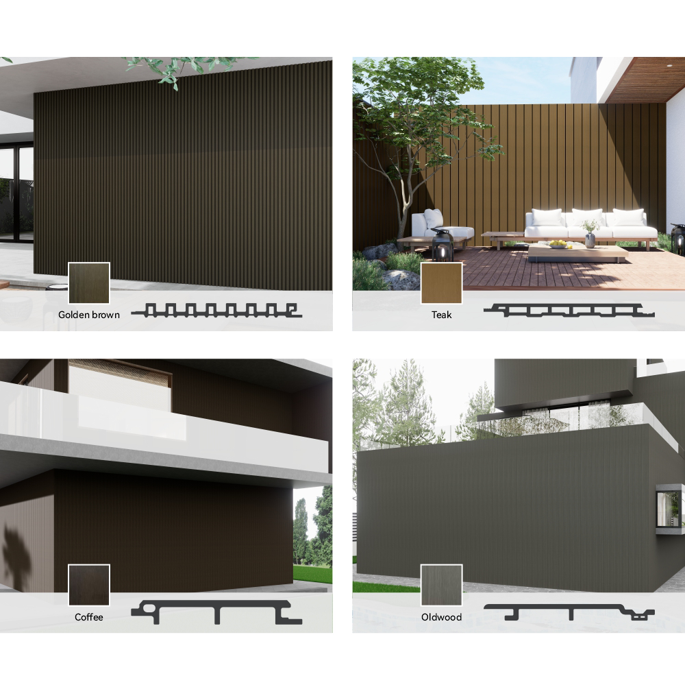 UV Resistant Weatherproof ASA/PVC Wall Cladding for Outdoor Walls