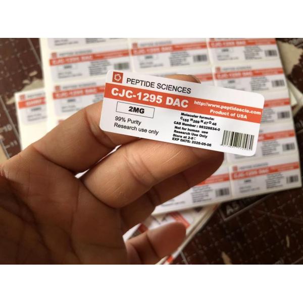 GHK-CU PVC self adhesive label sample 1