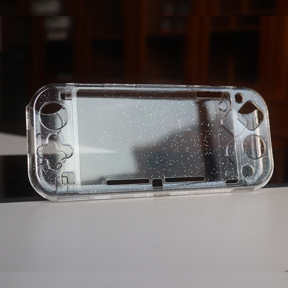 Full Body PC Hard Shell for Nintendo for Switch Lite OLED 2 Integrated Transparent Glitter Accessory Glitter Case