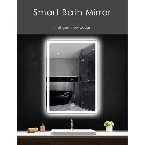 Waterproof Bathroom Hardware Sets , Anti Fog Smart LED Bathroom Mirror Dimmer