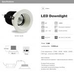 10W 12W LED Downlight Recessed Ceiling light Spotlight 75mm hole CREE COB LED