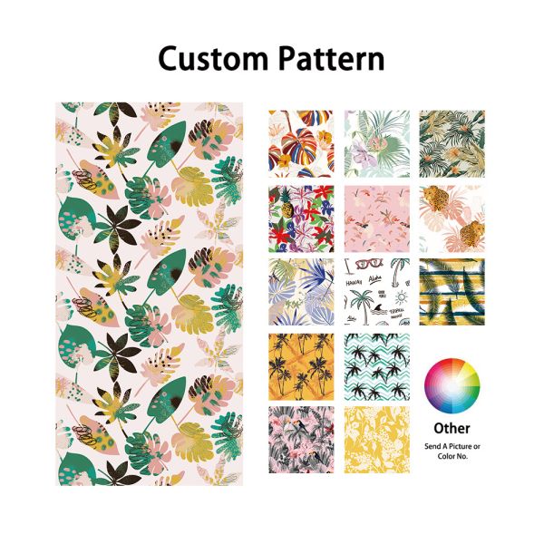 2-in-1 Bag Custom Lightweight Super Absorbent Large Microfiber Beach Towel