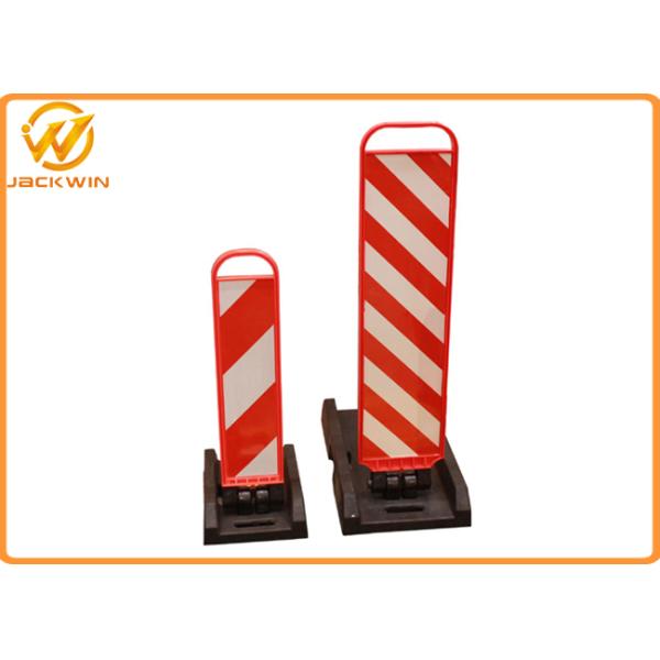 ABS Traffic Delineator Post , Collapsible Panel Bollard Rubber Base Reflective Post Markers