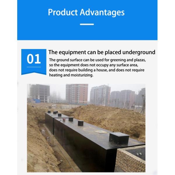 Package Wastewater Treatment Plant with Automatic Running MBR System and 1-300 L/Hour Productivity