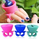 Nail oil bottle with silicone holder for finger divider 5.5*5.2cm silicone logo