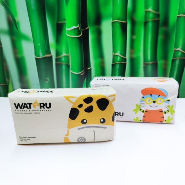 Cost effective china Strong and resilient rectangular shape box bamboo facial tissues paper