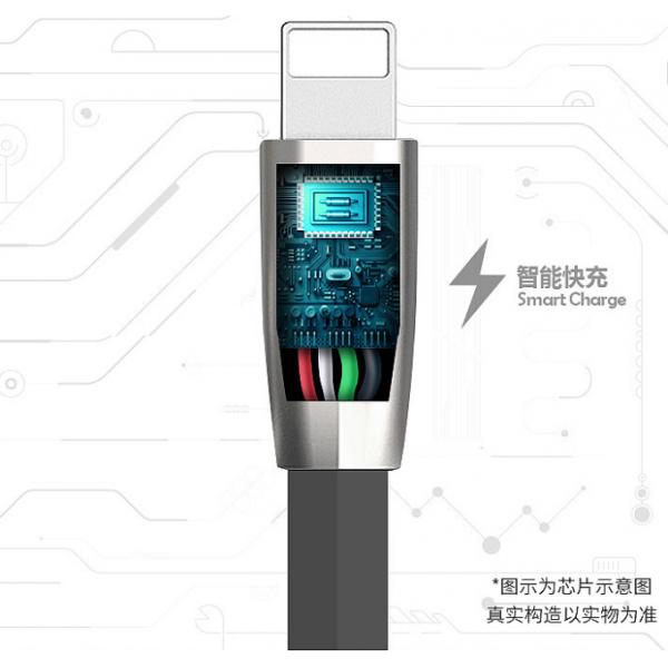 Android Iphone Type C Cable Noodle Shape Zinc Alloy Shell 2A Quick Data Sync