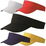 Yellow Sandwich Bill Sun Shade Visor Hat Adjustable Velcro Closure With Curved