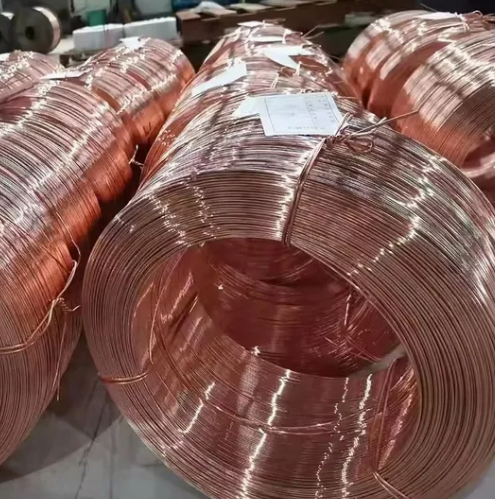 Copper wire close-up showing diameter